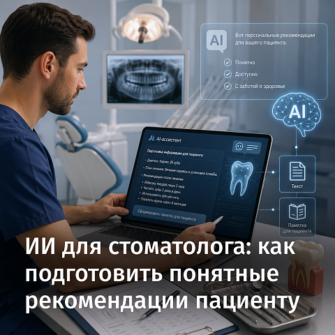 Как стоматологу использовать ИИ для подготовки медицинских текстов, памяток и рекомендаций пациенту